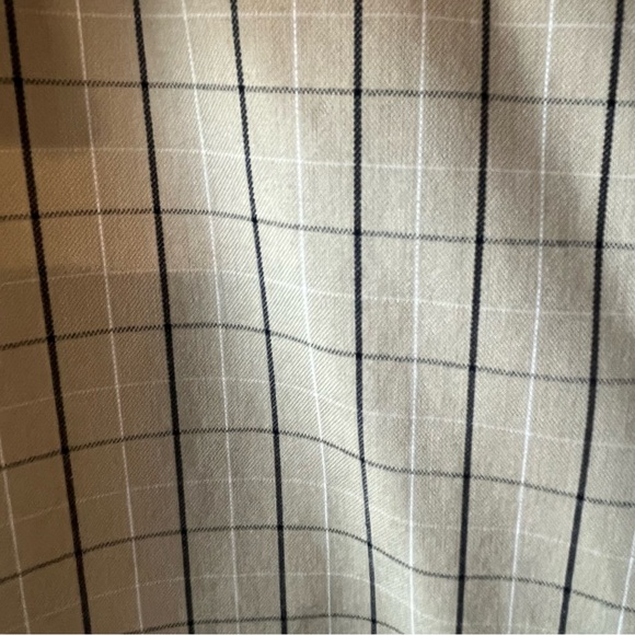 Haggar Mens Large Yellow Plaid Check Short Sleeve Button Up Casual Shirt Med EUC - Picture 4 of 6